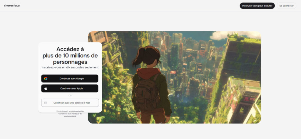 Character.AI : une plateforme IA pour converser, créer et s’attacher à des personnages virtuels 1 character ai