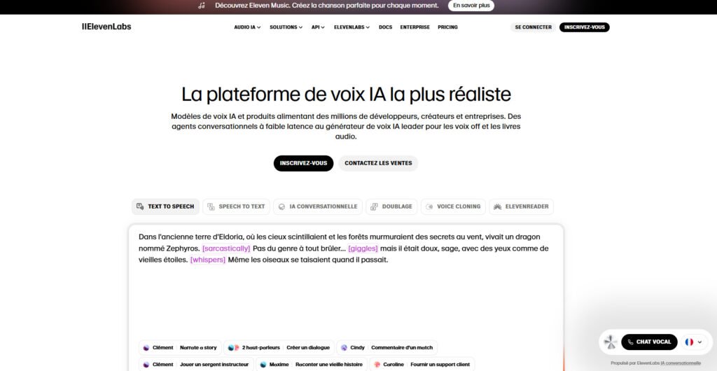 Peut-on cloner sa propre voix avec un réalisme bluffant et une émotion maîtrisée ? C’est le pari d’ElevenLabs — et il est en passe d’être gagné. 1 elevenlabs