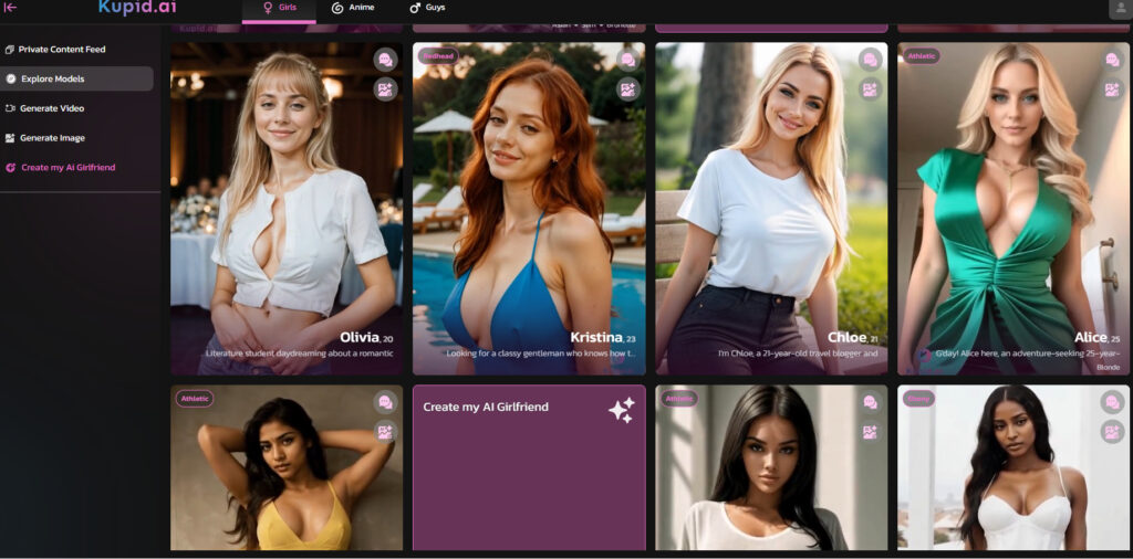 AI Girlfriend : laquelle choisir selon vos envies ? 3 kupidai2