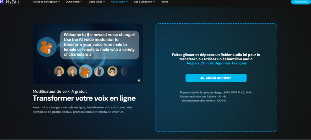 Changer ta voix en ligne, sans rien installer, en quelques clics : est-ce que MyEdit tient vraiment cette promesse ultra-accessible ? 1 myedit voix