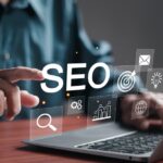 Seo,Search,Engine,Optimization,Concept,,Businessman,Use,Seo,Tools,On
