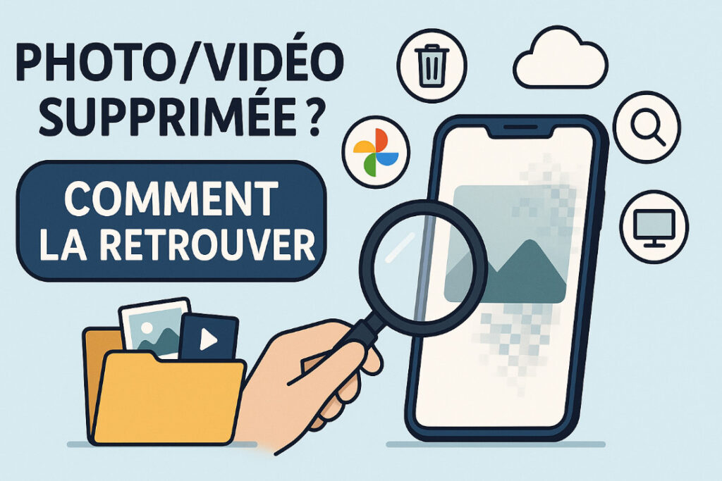 Comment retrouver une photo ou une vidéo supprimée il y a plusieurs semaines ? 1 photo video supprime
