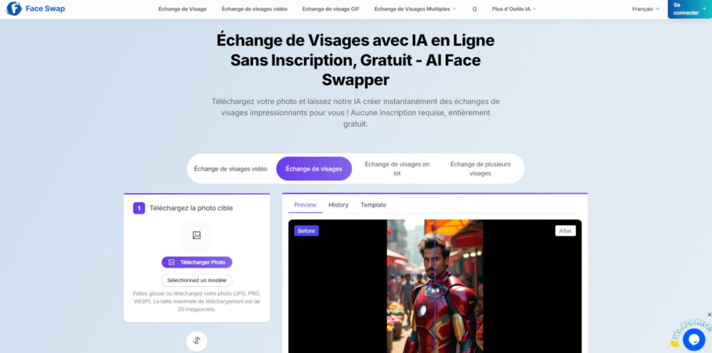 AI Face Swapper : un outil de face swap photo et vidéo orienté rapidité 1 AI Face Swapper