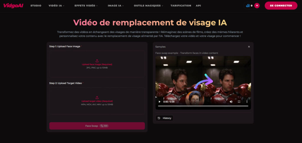 AI Face Swap Video vidgo