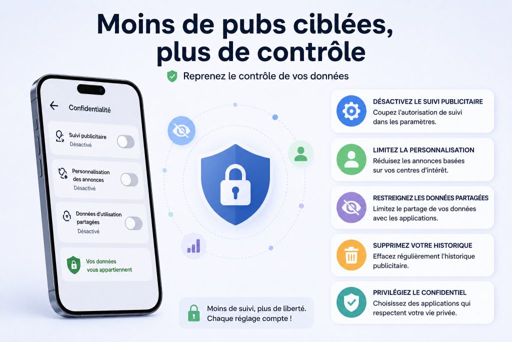 Comment réduire les publicités ciblées sur son smartphone ? 1 controle pub spartphone